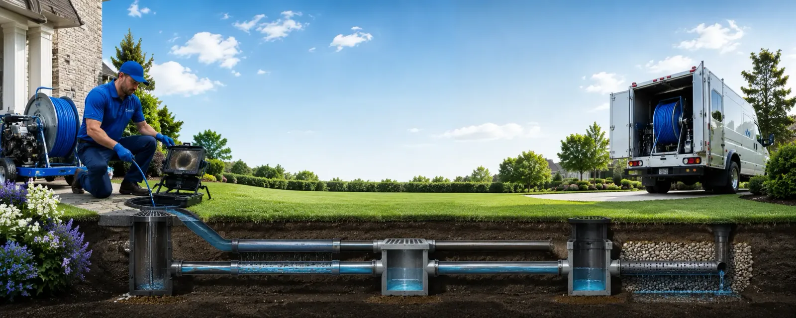 Outdoor drain cleaning information for La Belle, MO